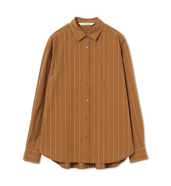 Ray BEAMS 「ストライプ レギュラーカラー ビッグ シャツ」|シャツ・ブラウス|