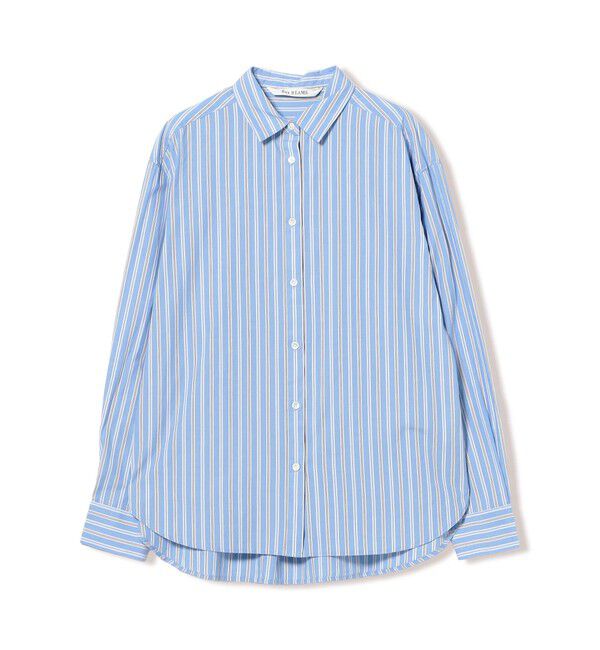 Ray BEAMS 「ストライプ レギュラーカラー ビッグ シャツ」|シャツ・ブラウス|