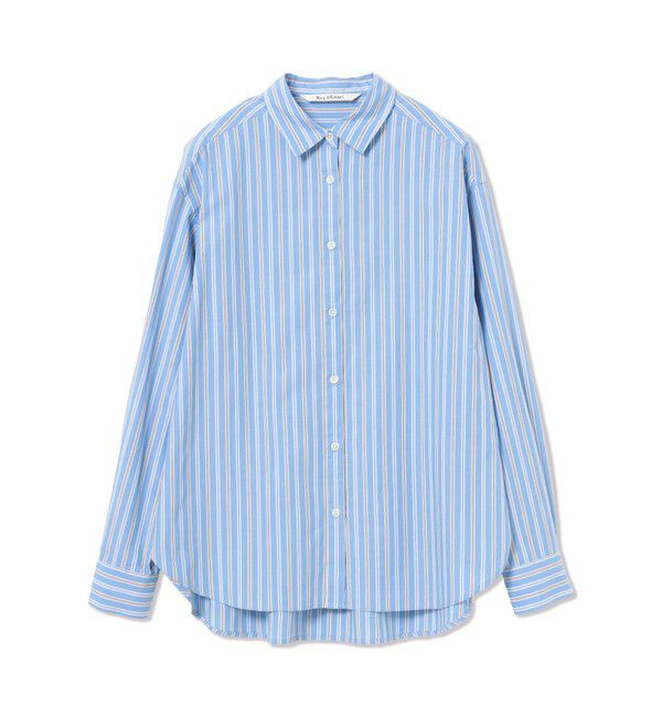Ray BEAMS 「ストライプ レギュラーカラー ビッグ シャツ」|シャツ・ブラウス|