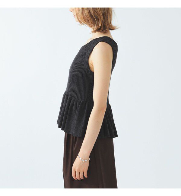 Ray BEAMS 「ギャザー ペプラム ノースリーブ トップス」|その他|