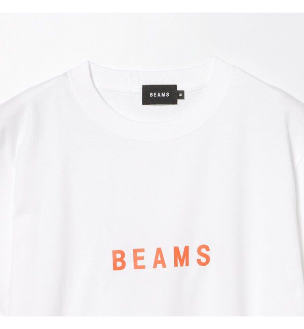 BEAMS「BEAMS｜BEAMS ロゴ Tシャツ ①｜ 半袖 Tシャツ｜ロゴT プリント｜ベーシックフィット」|Tシャツ・カットソー|
