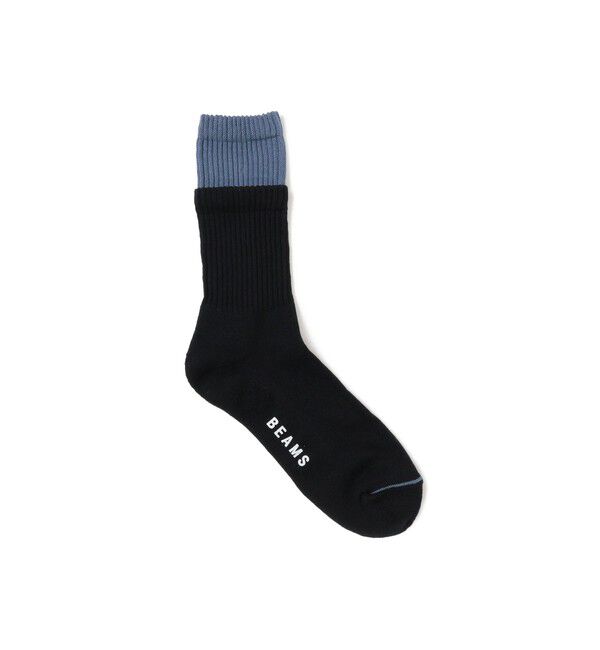 BEAMS「フェイク レイヤード ソックス」|ソックス|NAVY