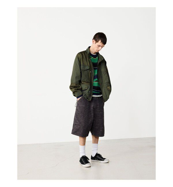BEAMS「12ゲージ ジャカード マルチボーダーニット【ワイドフィット】」|ニット・セーター|