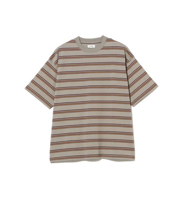 BEAMS「BEAMS｜ルーズ ボーダー Tシャツ」|Tシャツ・カットソー|GREY