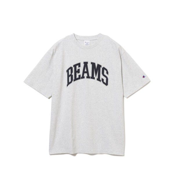 BEAMS「BEAMS｜【別注】Champion / BEAMS Logo T-shirt｜ Tシャツ｜サステナブル アメリカ綿100%」|Tシャツ・カットソー|