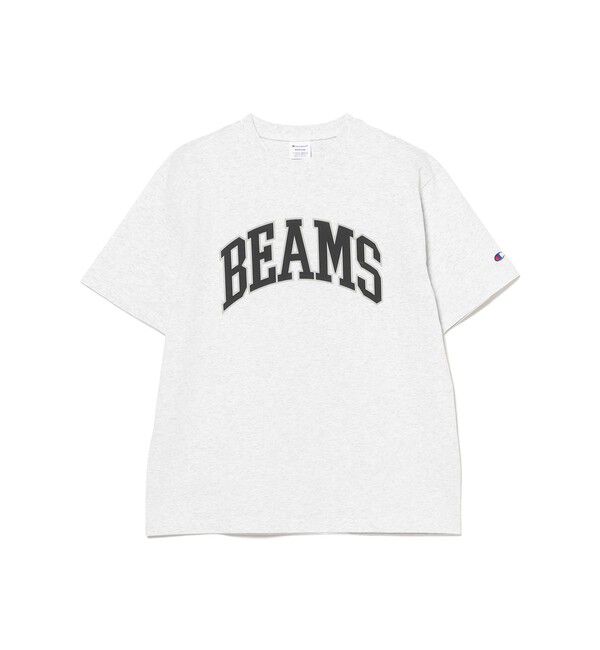 BEAMS「BEAMS｜【別注】Champion / BEAMS Logo T-shirt｜ Tシャツ｜サステナブル アメリカ綿100%」|Tシャツ・カットソー|
