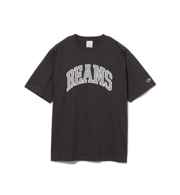 BEAMS「BEAMS｜【別注】Champion / BEAMS Logo T-shirt｜ Tシャツ｜サステナブル アメリカ綿100%」|Tシャツ・カットソー|
