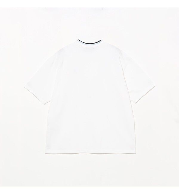 BEAMS「BEAMS｜【別注】FRED PERRY / Oversized Tipped Pique T-shirt｜Tシャツ｜半袖 鹿の子素材」|Tシャツ・カットソー|