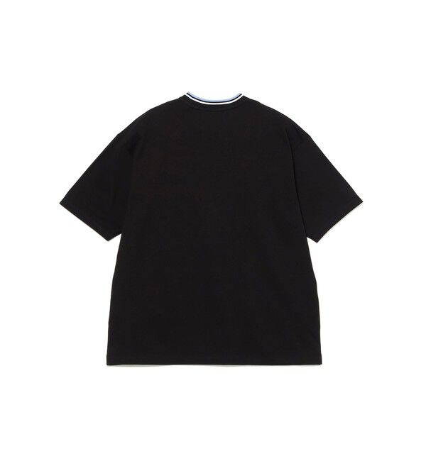 BEAMS「BEAMS｜【別注】FRED PERRY / Oversized Tipped Pique T-shirt｜Tシャツ｜半袖 鹿の子素材」|Tシャツ・カットソー|