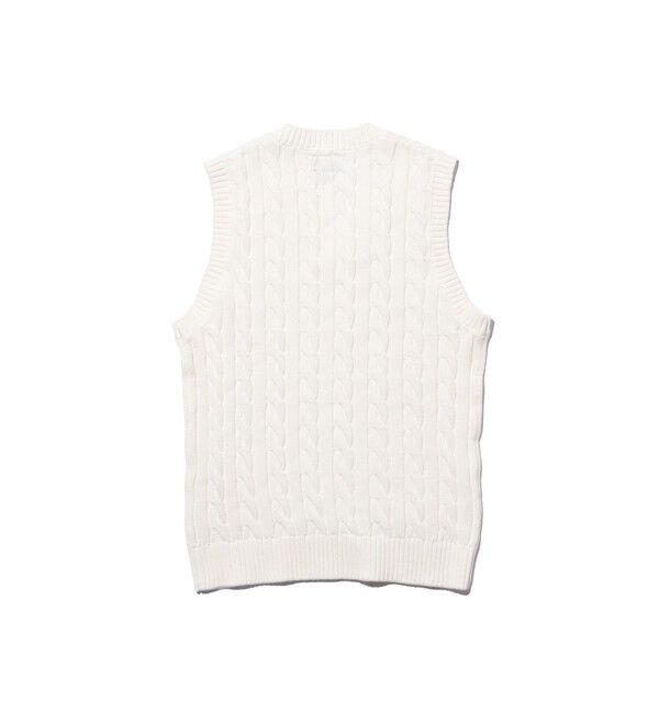 BEAMS PLUS「V-Neck Vest Cable」|ニット・セーター|