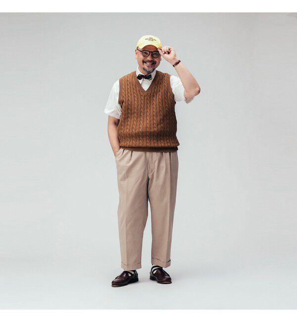 BEAMS PLUS「V-Neck Vest Cable」|ニット・セーター|