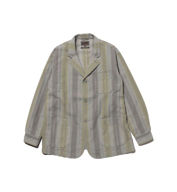 BEAMS PLUS「4B Cuffs Jacket Ombre Stripe」|テーラードジャケット|OLIVE