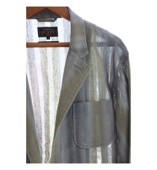 BEAMS PLUS「4B Cuffs Jacket Ombre Stripe」|テーラードジャケット|