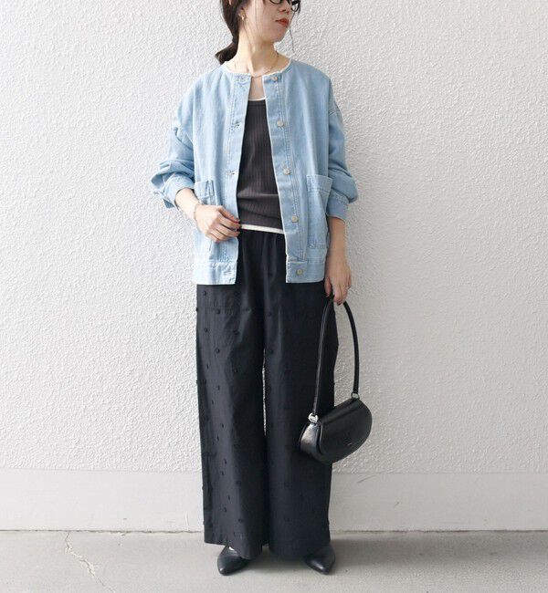 SHIPS any「《一部予約》SHIPS any: ノーカラー デニム ブルゾン［SHIPS any DENIM］」|デニムジャケット|