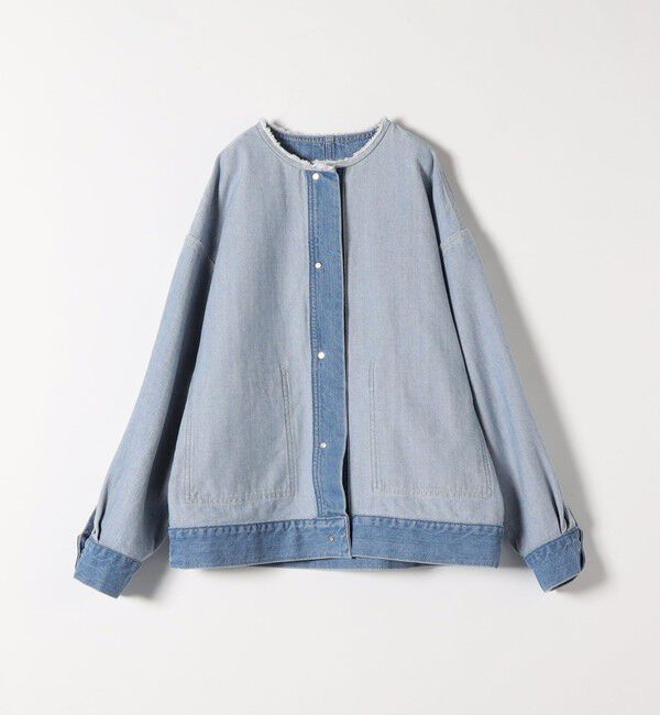 SHIPS any「《一部予約》SHIPS any: ノーカラー デニム ブルゾン［SHIPS any DENIM］」|デニムジャケット|