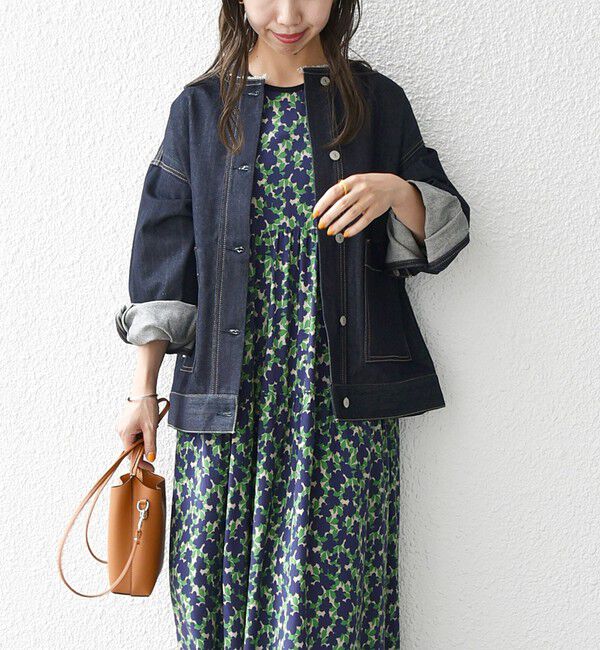 SHIPS any「《一部予約》SHIPS any: ノーカラー デニム ブルゾン［SHIPS any DENIM］」|デニムジャケット|