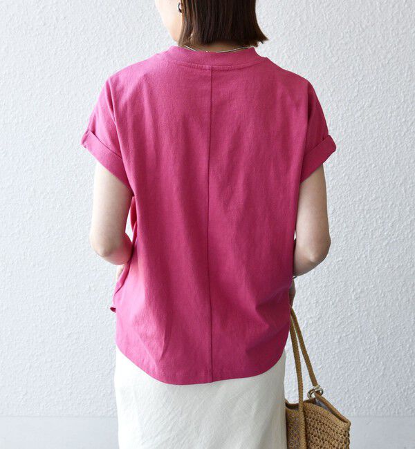 SHIPS any「SHIPS any:〈抗菌防臭/洗濯機可能〉USAコットン フレンチスリーブ TEE」|Tシャツ・カットソー|
