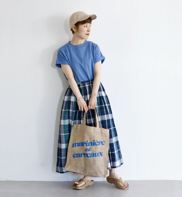 SHIPS any「SHIPS any:〈抗菌防臭/洗濯機可能〉USAコットン フレンチスリーブ TEE」|Tシャツ・カットソー|