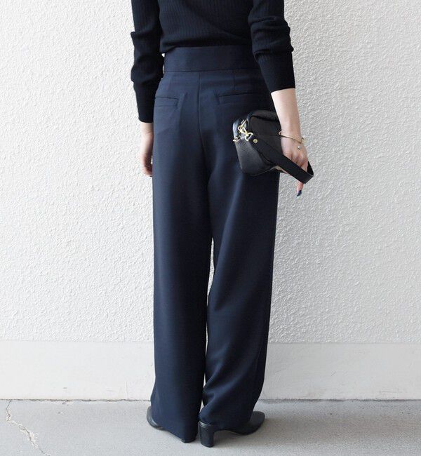 SHIPS any「SHIPS any:〈洗濯機可能〉ダブルクロス タック ストレート パンツ［NAVY BLUE］」|その他|