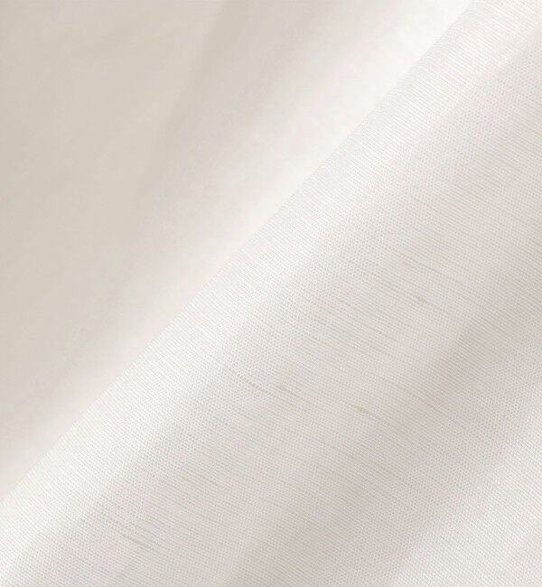 SHIPS for women「〈手洗い可能〉IMPERIAL LINEN 混 バンドカラー スキッパー シャツ」|シャツ・ブラウス|