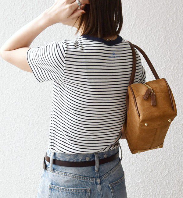 SHIPS any「【SHIPS any別注】PETIT BATEAU: ロゴ プリント コンパクト ボーダー TEE 26SS」|Tシャツ・カットソー|