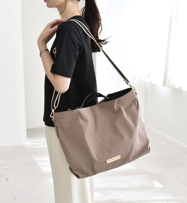 quaranciel「quaranciel: ラインベルト 2way ショルダー トート バッグ（A4対応）」|トートバッグ|
