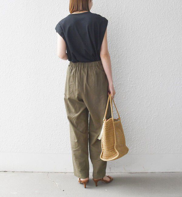 SHIPS any「SHIPS any:〈接触冷感/汗染み防止加工/洗濯機可能〉タック フレア ノースリーブ TEE」|Tシャツ・カットソー|