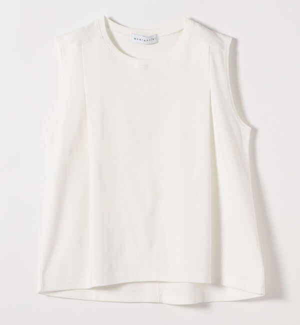 quaranciel「quaranciel:〈接触冷感/汗染み防止加工/洗濯機可能〉クルー ノースリーブ TEE」|Tシャツ・カットソー|