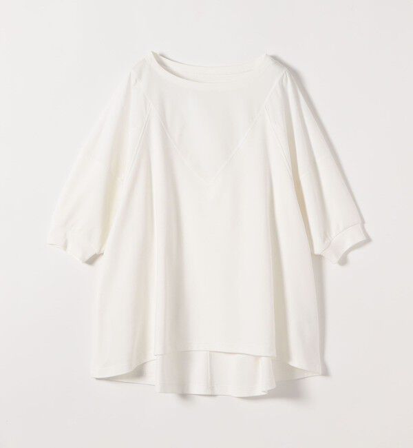 quaranciel「quaranciel:〈接触冷感/汗染み防止加工/洗濯機可能〉ドッキング Aライン カットソー」|Tシャツ・カットソー|