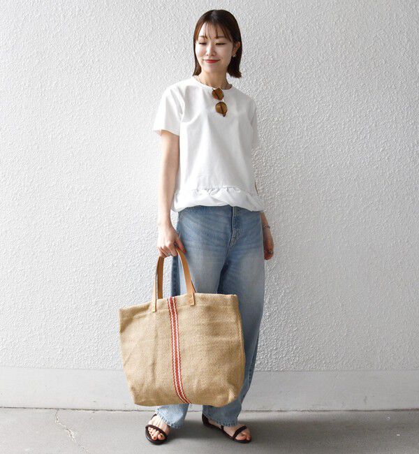 SHIPS any「SHIPS any:〈多機能/洗濯機可能〉マルチファンクション ドッキング ヘム コンパクト TEE」|Tシャツ・カットソー|