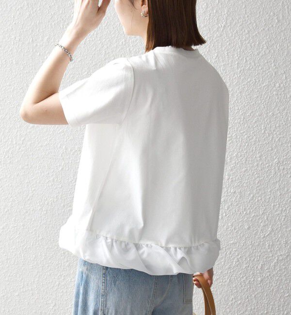 SHIPS any「SHIPS any:〈多機能/洗濯機可能〉マルチファンクション ドッキング ヘム コンパクト TEE」|Tシャツ・カットソー|