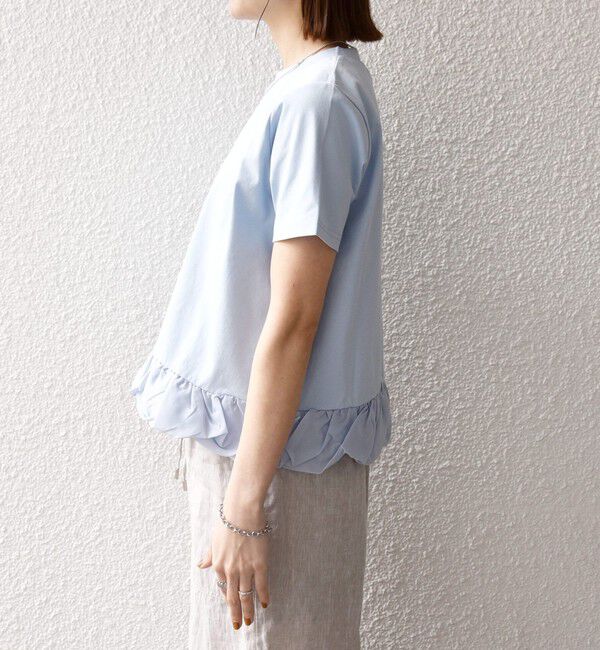 SHIPS any「SHIPS any:〈多機能/洗濯機可能〉マルチファンクション ドッキング ヘム コンパクト TEE」|Tシャツ・カットソー|