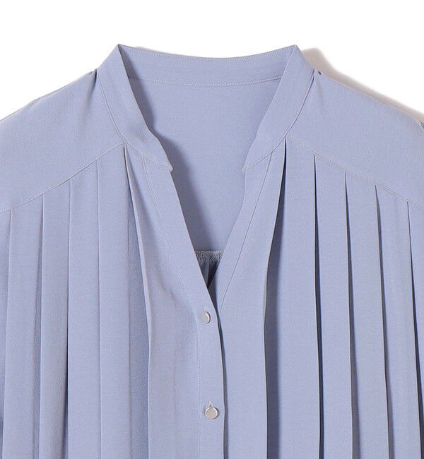 SHIPS for women「【WEB限定】〈手洗い可能〉ストレッチ ジョーゼット プリーツ スキッパー ブラウス」|シャツ・ブラウス|