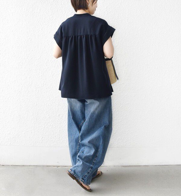 SHIPS for women「【WEB限定】〈手洗い可能〉ストレッチ ジョーゼット プリーツ スキッパー ブラウス」|シャツ・ブラウス|