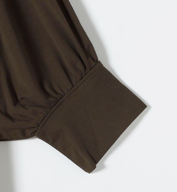quaranciel「quaranciel:〈接触冷感/洗濯機可能〉シルク ミックス ポンチ ドロスト ポロ プルオーバー」|Tシャツ・カットソー|