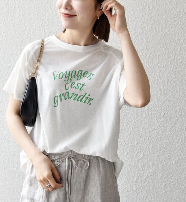 SHIPS any「SHIPS any:〈洗濯機可能〉シアー 裏毛 ロゴ TEE」|Tシャツ・カットソー|