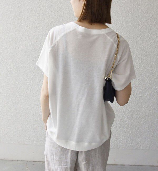 SHIPS any「SHIPS any:〈洗濯機可能〉シアー 裏毛 ロゴ TEE」|Tシャツ・カットソー|