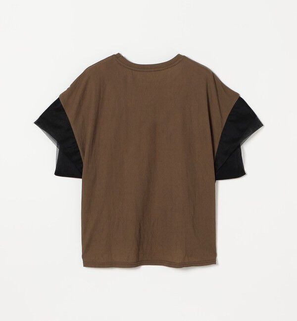SHIPS any「SHIPS any:〈手洗い可能〉カノコ チュール コンビ ワイド TEE」|Tシャツ・カットソー|