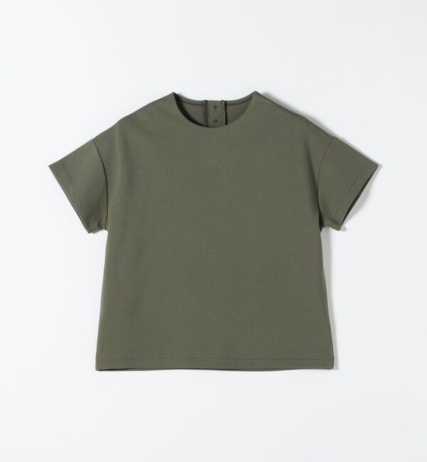 quaranciel「quaranciel:〈洗濯機可能〉ライト ポンチ バッグ ボタン ショートスリーブ TEE」|Tシャツ・カットソー|