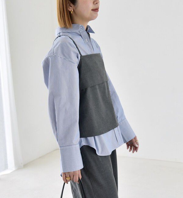 quaranciel「《予約》quaranciel:〈洗濯機可能〉ウールライク リボン キャミ ビスチェ」|ベスト・ジレ|
