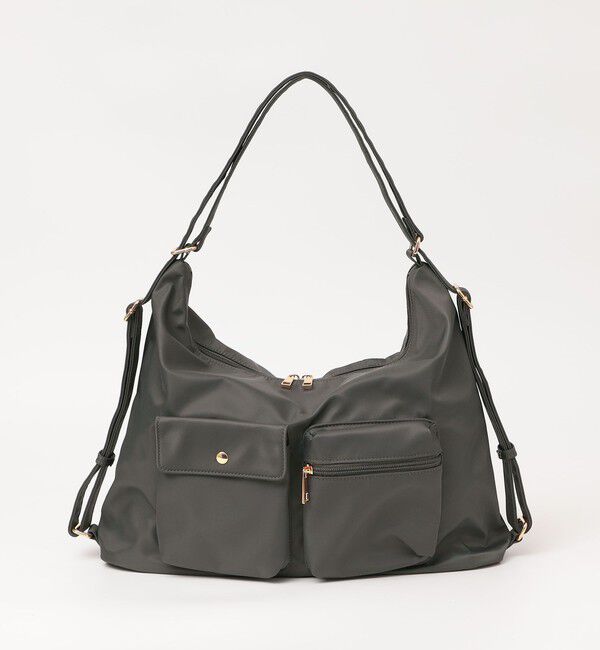 quaranciel「《予約》quaranciel:〈撥水加工〉3WAY ナイロン リュック / ショルダーバッグ（A4対応）」|ショルダー・メッセンジャー|