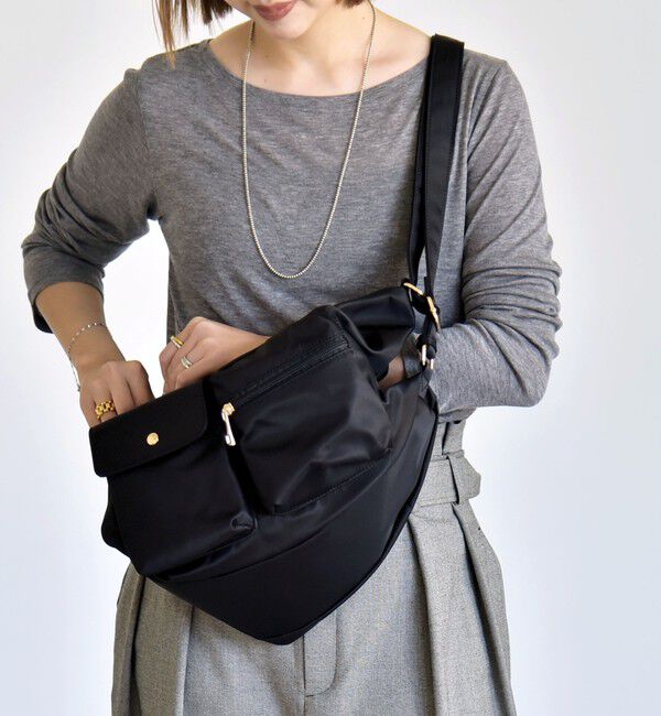 quaranciel「《予約》quaranciel:〈撥水加工〉3WAY ナイロン リュック / ショルダーバッグ（A4対応）」|ショルダー・メッセンジャー|