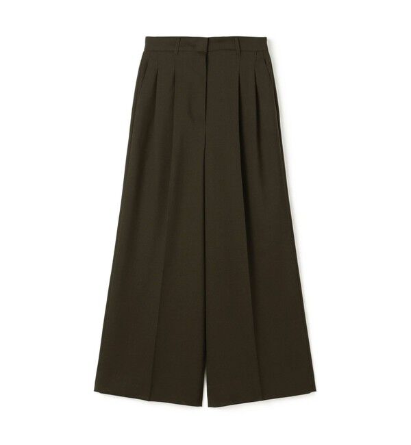 Ballsey「バラシアストレッチ 2タックワイドパンツ」|スラックス|57 カーキ