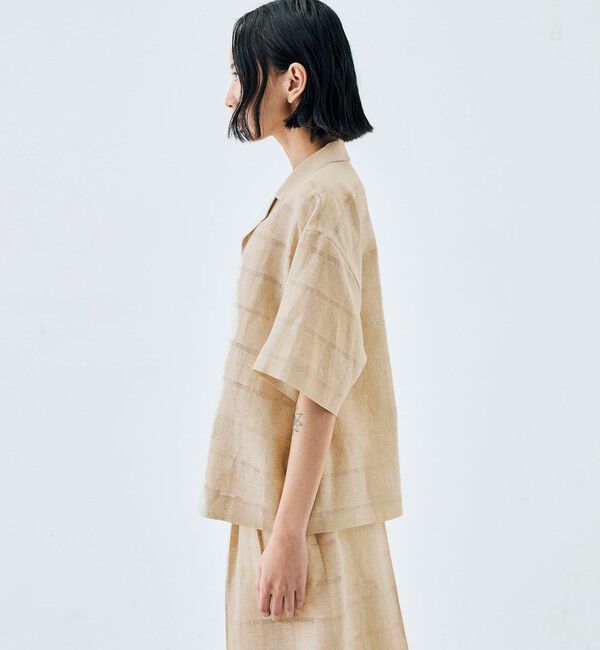 Edition「リネンカラミ ハーフスリーブシャツ」|シャツ・ブラウス|