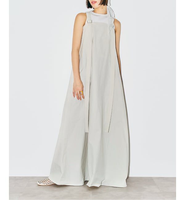  「BELTED STRAP DRESS：ワンピース」|ワンピース|グレーB