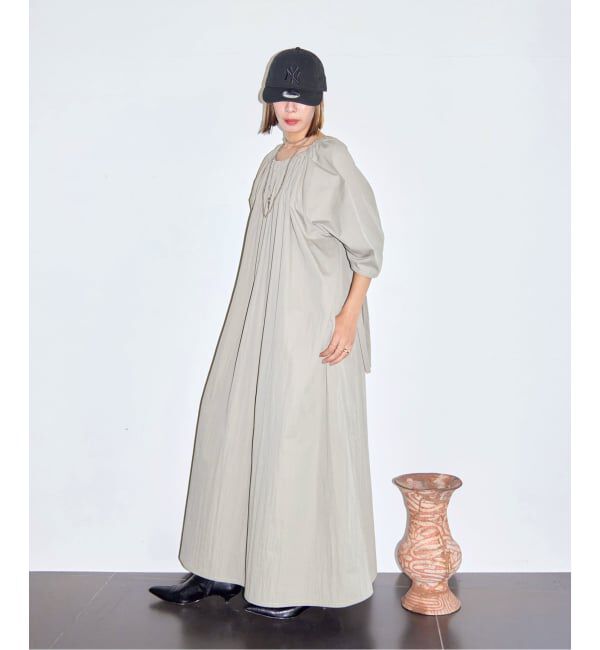  「GATHER SLEEVE DRESS：ワンピース」|ワンピース|