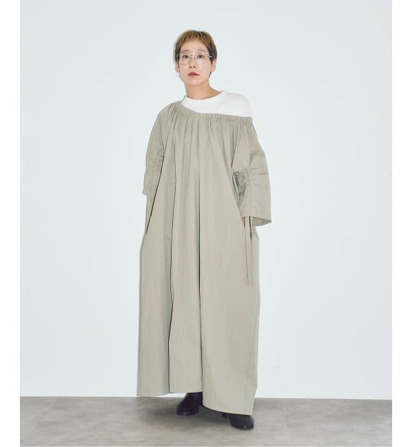  「GATHER SLEEVE DRESS：ワンピース」|ワンピース|