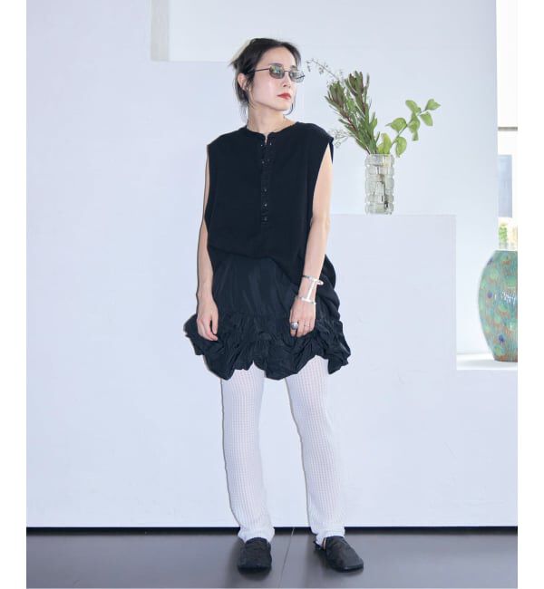  「MARGE TAFFETA BALLOON HEM COVER SKIRT 1012-0105-038：スカート」|スカート|