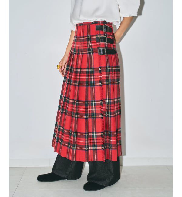  「《予約》O'NEIL OF DUBRIN 別注 FrontPleated FashionLong[SIZE8]：スカート」|スカート|レッド