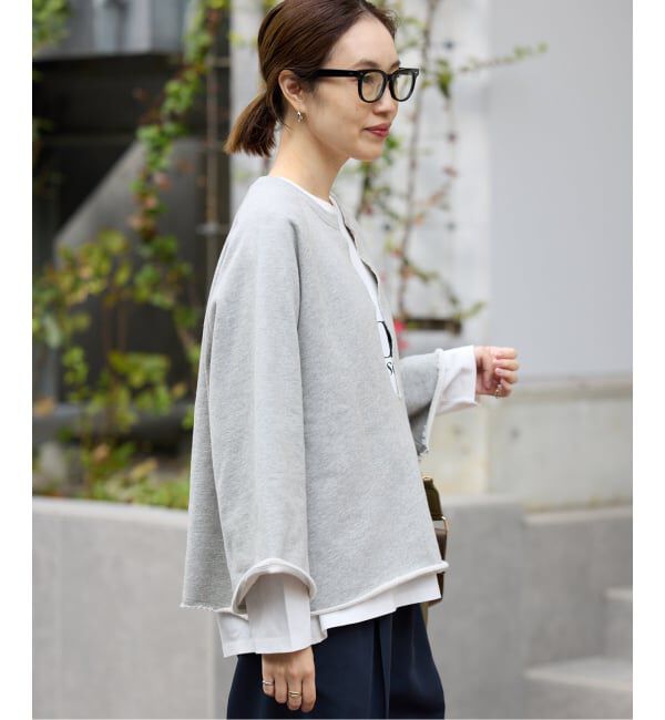 SLOBE IENA「《追加》裏毛スキッパープルオーバー」|スウェット・ジャージ|